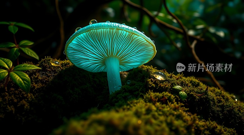 神秘蓝光下的精灵之舞