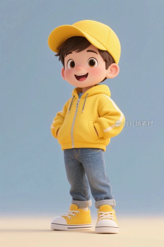 卡通男孩形象插画