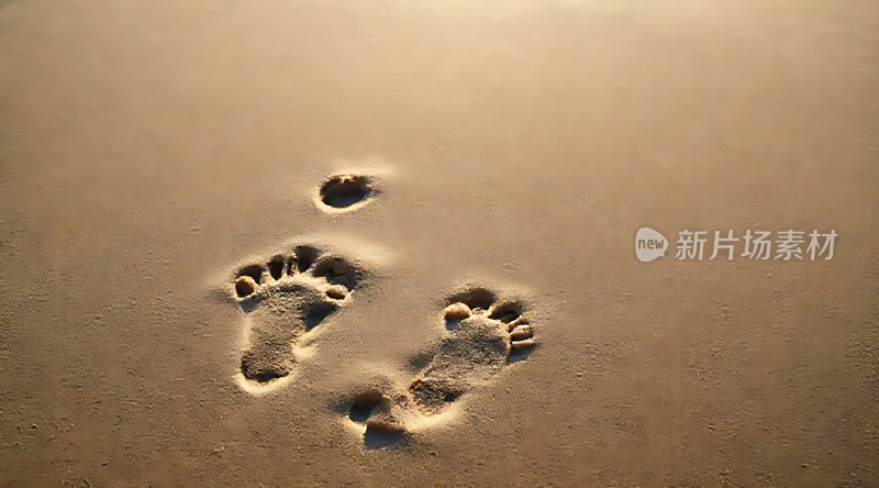 沙滩上的脚印
