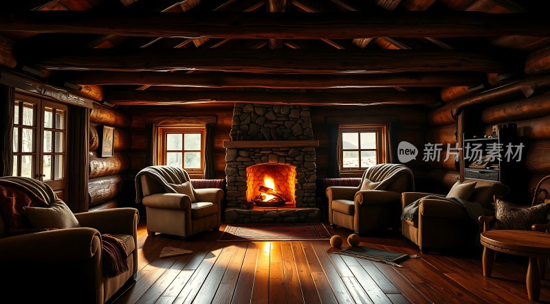 温馨木屋 fireplace ambiance