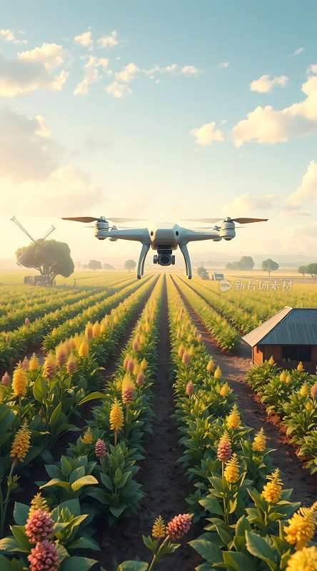 科技助力农业无人机巡田