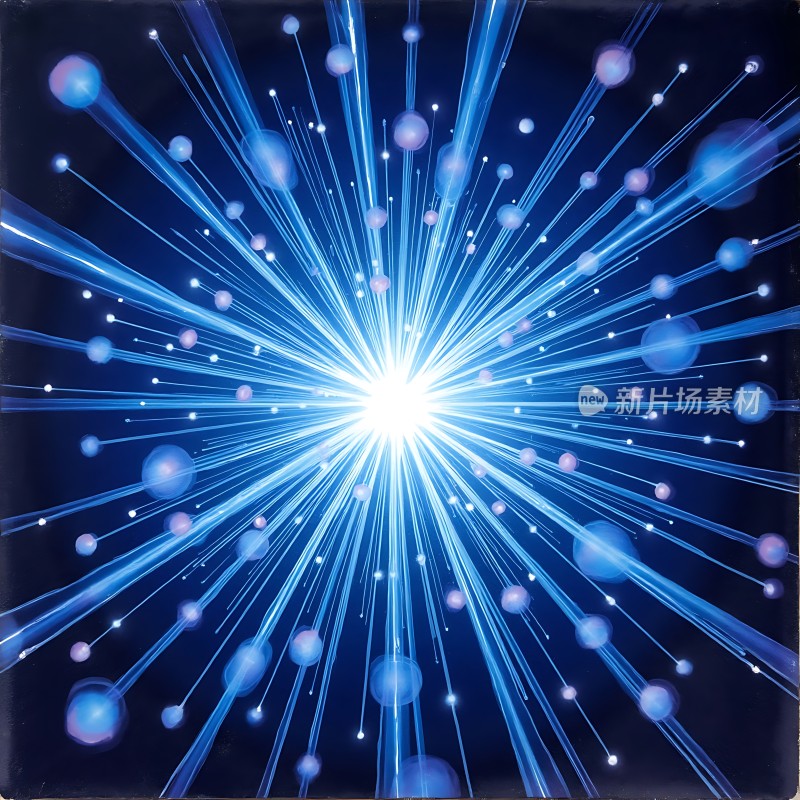 蓝色光束爆炸