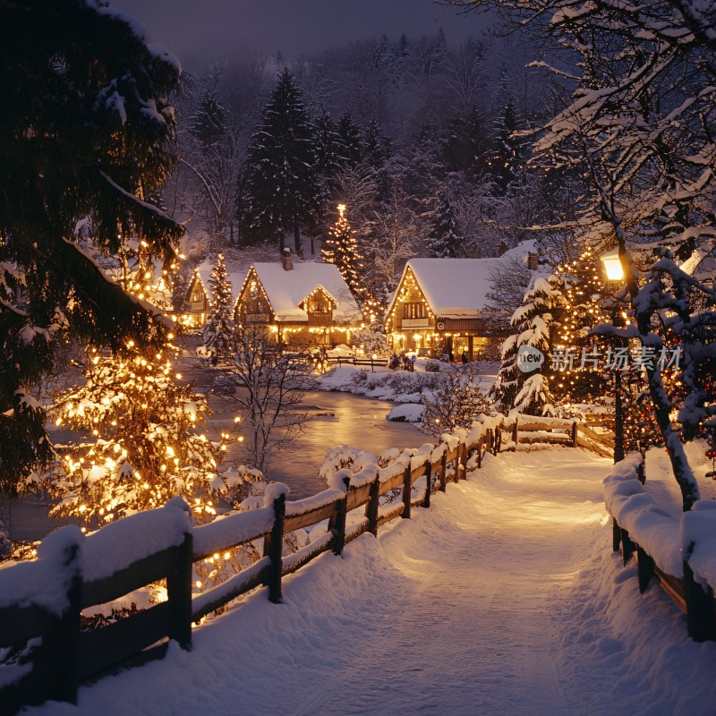 高清唯美雪夜