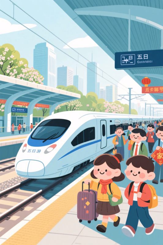 火车站台高铁候车