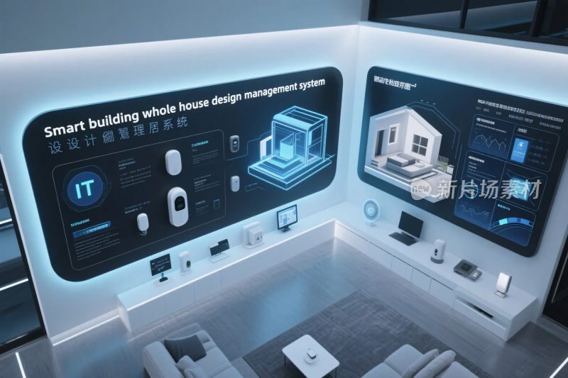 智能建筑数字化界面展示