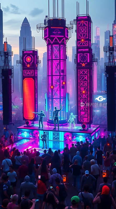 霓虹舞台上的音乐盛宴