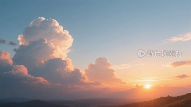 夕阳风景美景图