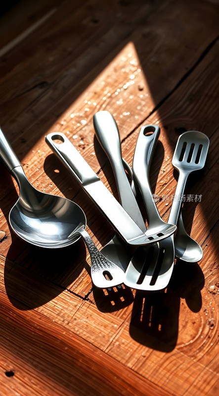 阳光下的厨房餐具