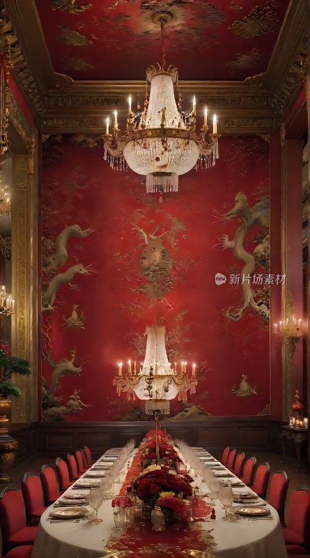 红色龙纹宴会厅