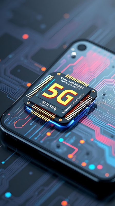 5G芯片智能手机科技感十足