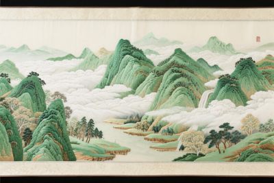 传统山水国画画卷 传统山水国画画卷