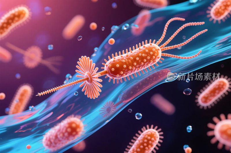 细菌微生物科学插画
