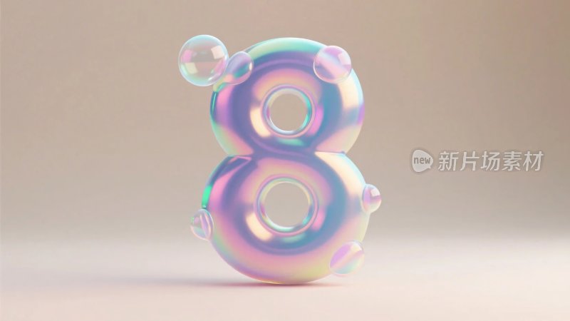 渐变立体数字造型