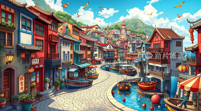 古色古香水乡风情小镇