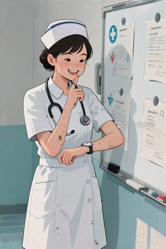 护士工作场景插画