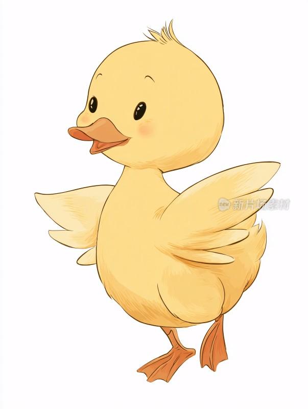 可爱小黄鸭插画形象