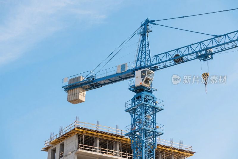 建筑塔吊工地实景图