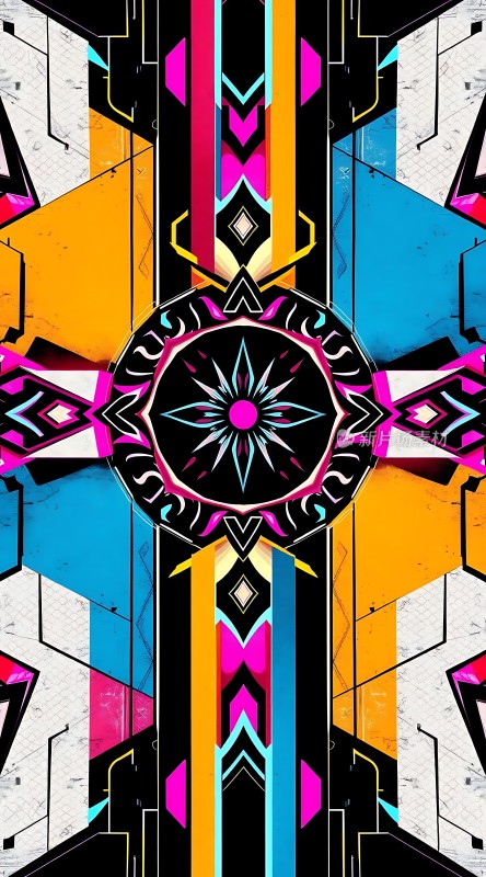 多彩几何艺术图案