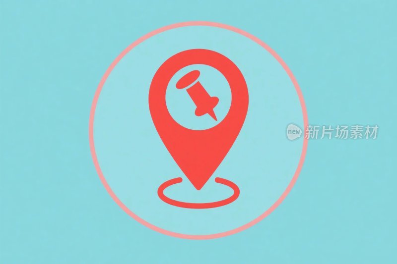 红色定位图钉图标