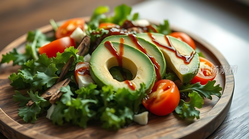 新鲜牛油果蔬菜沙拉