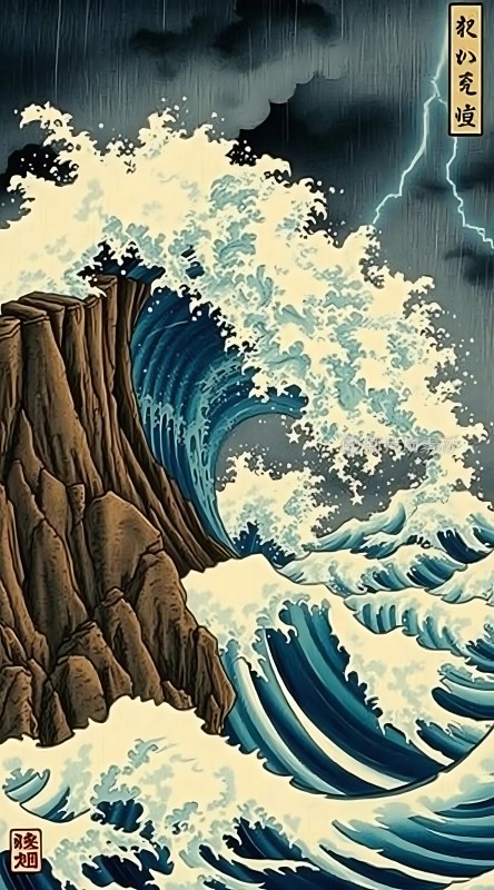 狂风暴雨中的惊涛骇浪