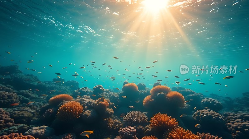 阳光下的海底世界