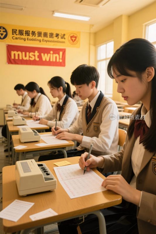 校园学生考试场景