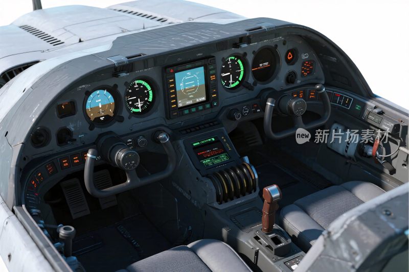 飞机驾驶舱内部