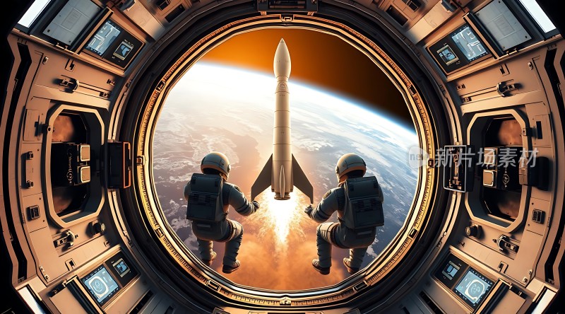 宇航员见证火箭升空