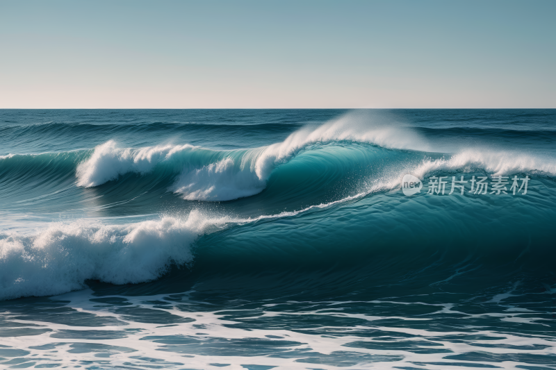 海岸上涌来一股巨浪高清图片