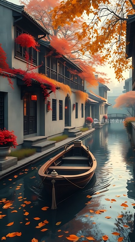 秋日古巷水乡情
