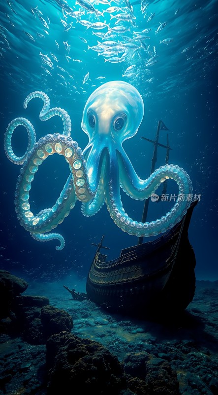 深海巨怪与沉船