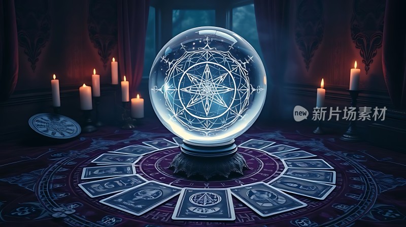 神秘水晶球与塔罗牌的结合