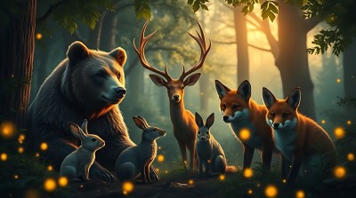 森林里的和谐共处 森林里的和谐共处