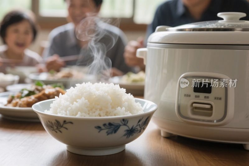 家庭餐桌米饭场景