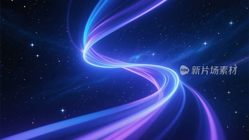 梦幻星空中的绚丽光带