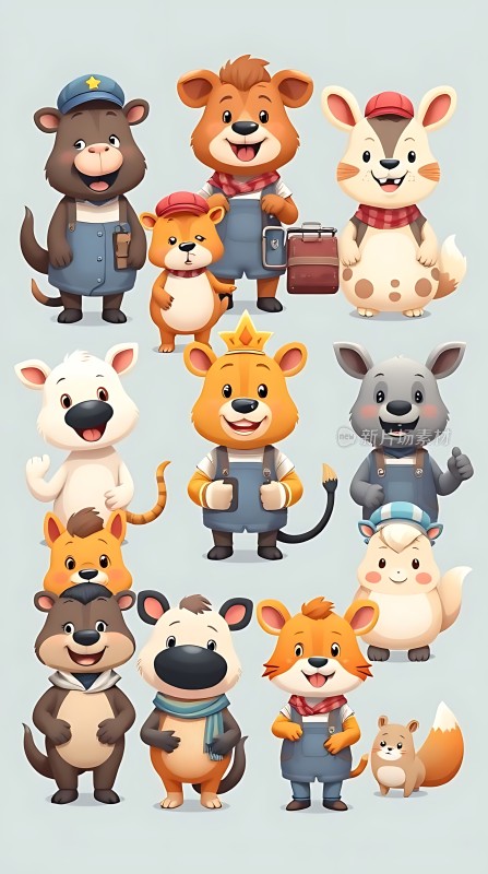 卡通动物角色大集合