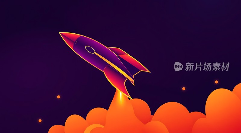 新片场素材 火箭发射