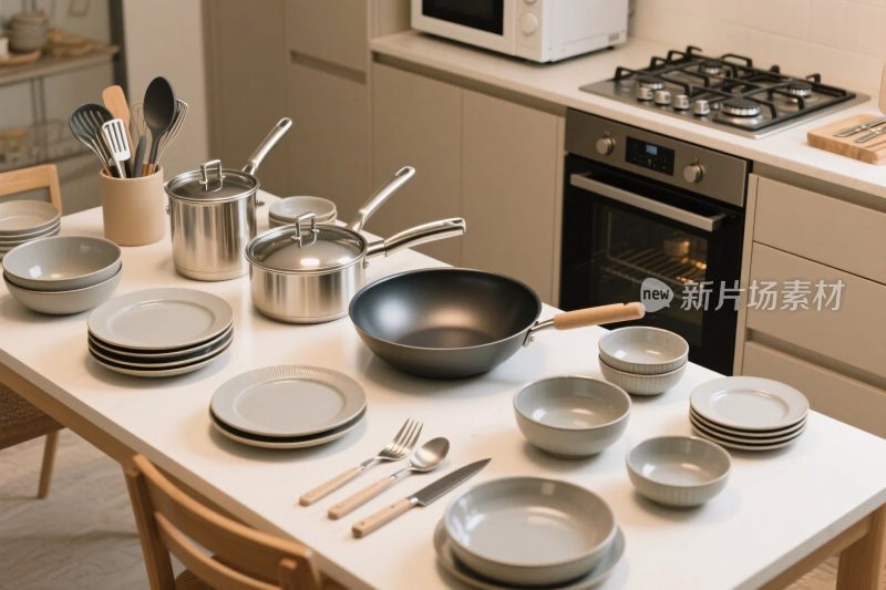 厨房餐具摆放场景