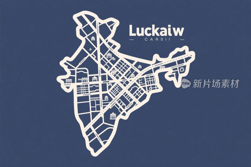 城市矢量插画地图