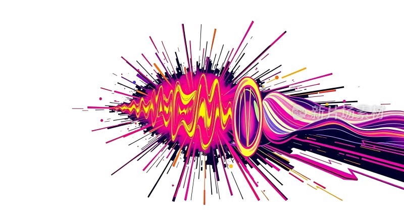 五彩斑斓的抽象艺术图案