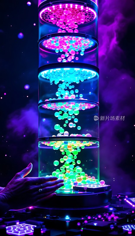 彩色粒子流装置