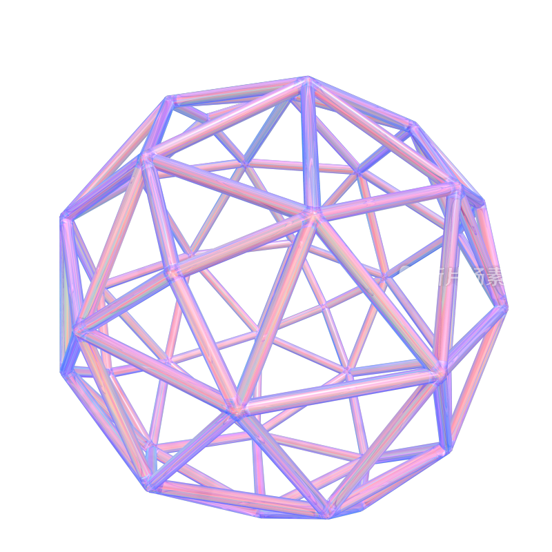 赛博朋克网格球体2 几何装饰元素抽象艺术