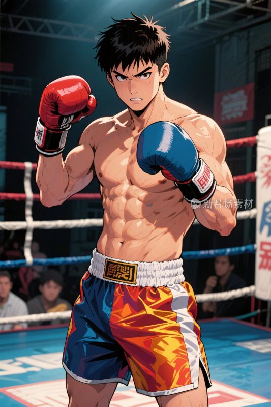 拳击竞技插画人物