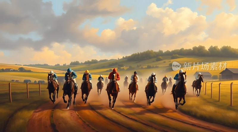 赛马奔腾风驰电掣