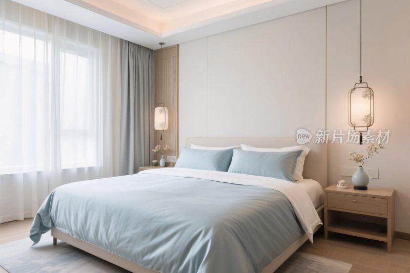 简约温馨的卧室室内场景