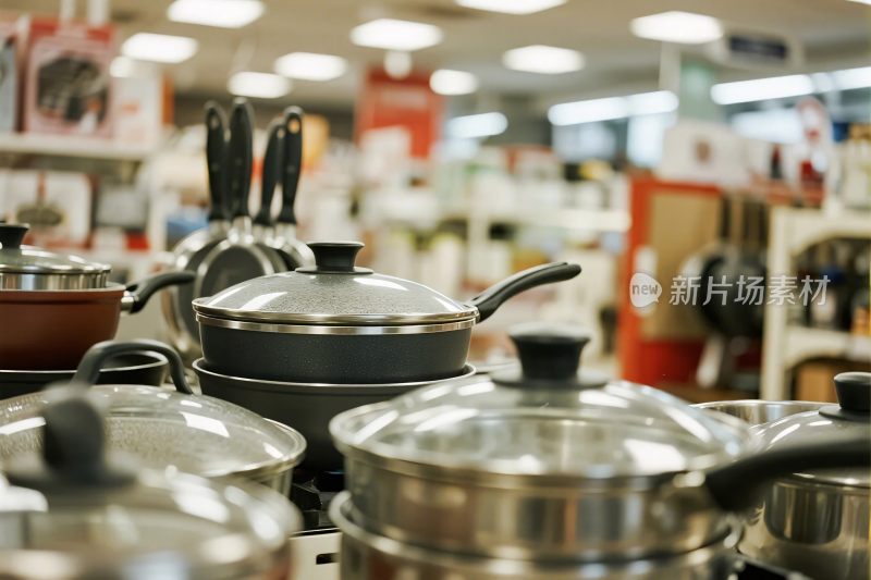 超市锅具陈列