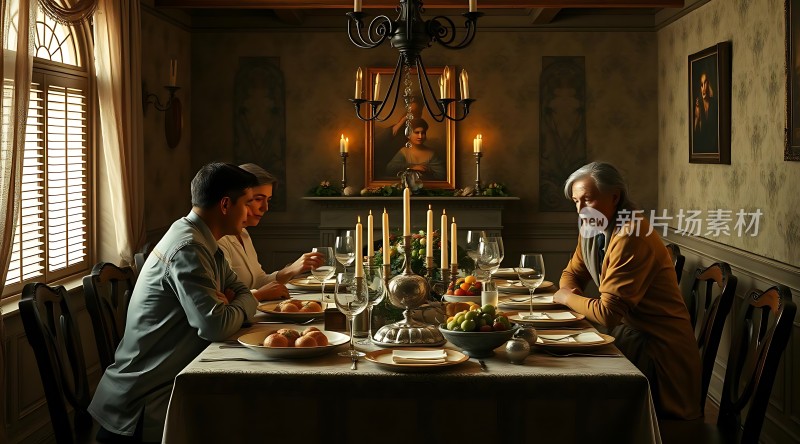 温馨家庭晚餐时刻