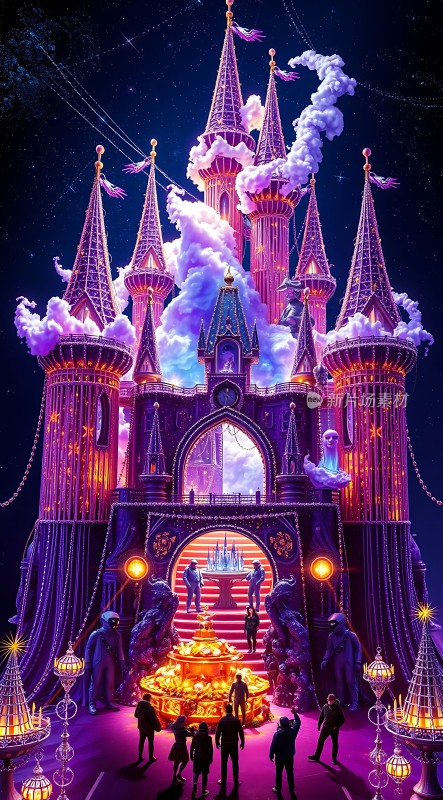 紫色梦幻城堡欢迎您的到来！
