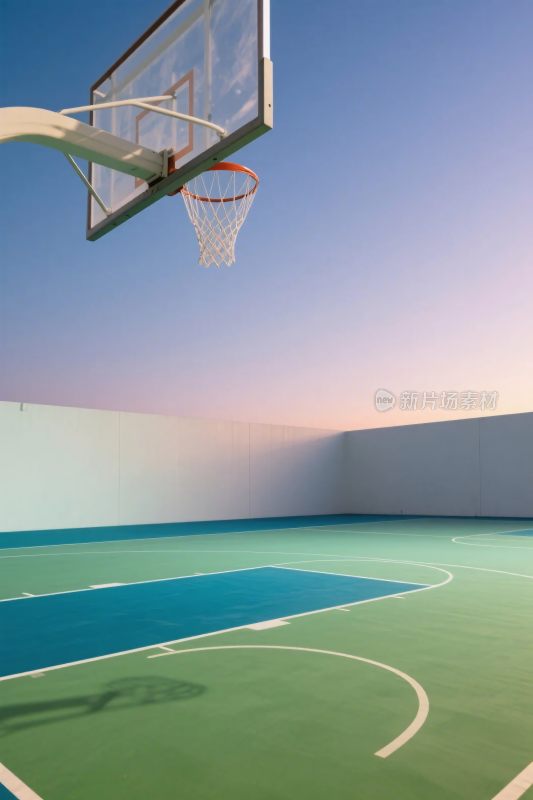 室外篮球场场景